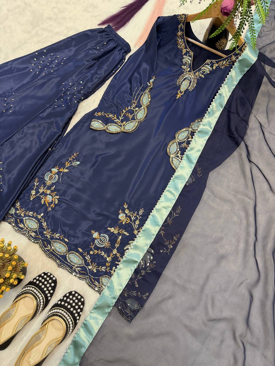 Modern Noir Sapphire Trimmed Couture